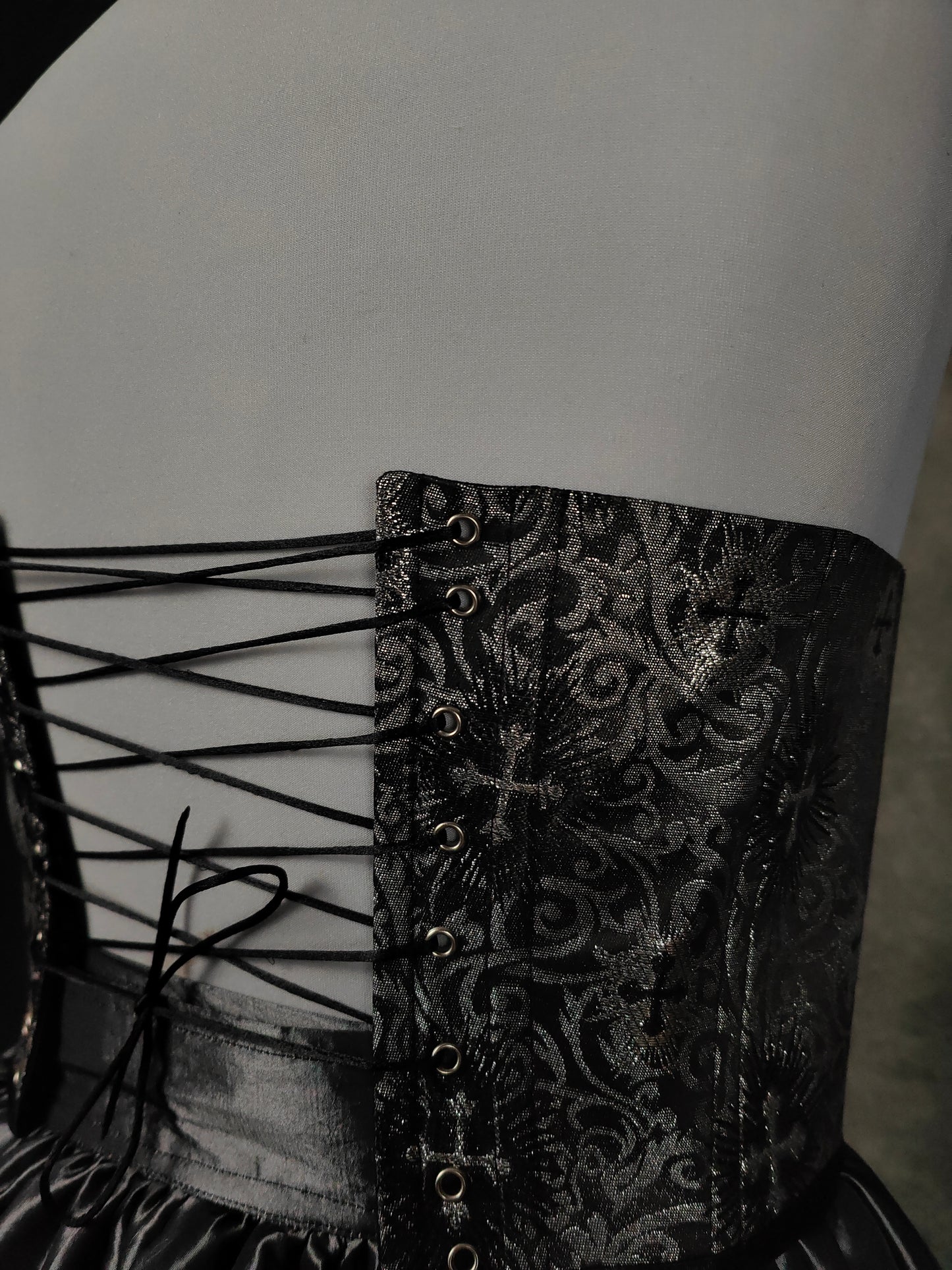 "Silbernacht" Halbbrust-Corsage (S/S 2023) Unikat Gr.42-44