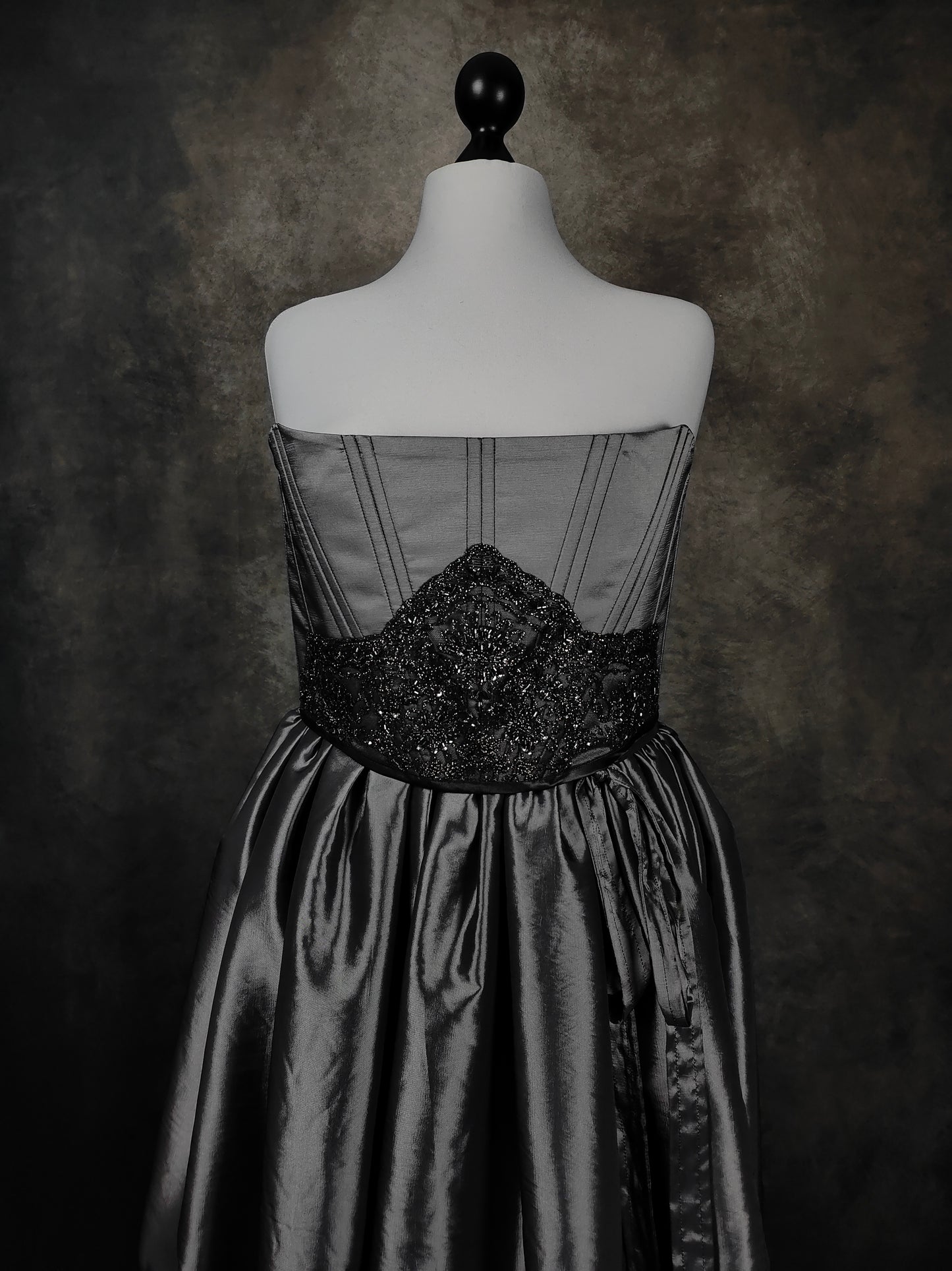 "Silbernacht" Halbbrust-Corsage (S/S 2023) Unikat Gr.50-52