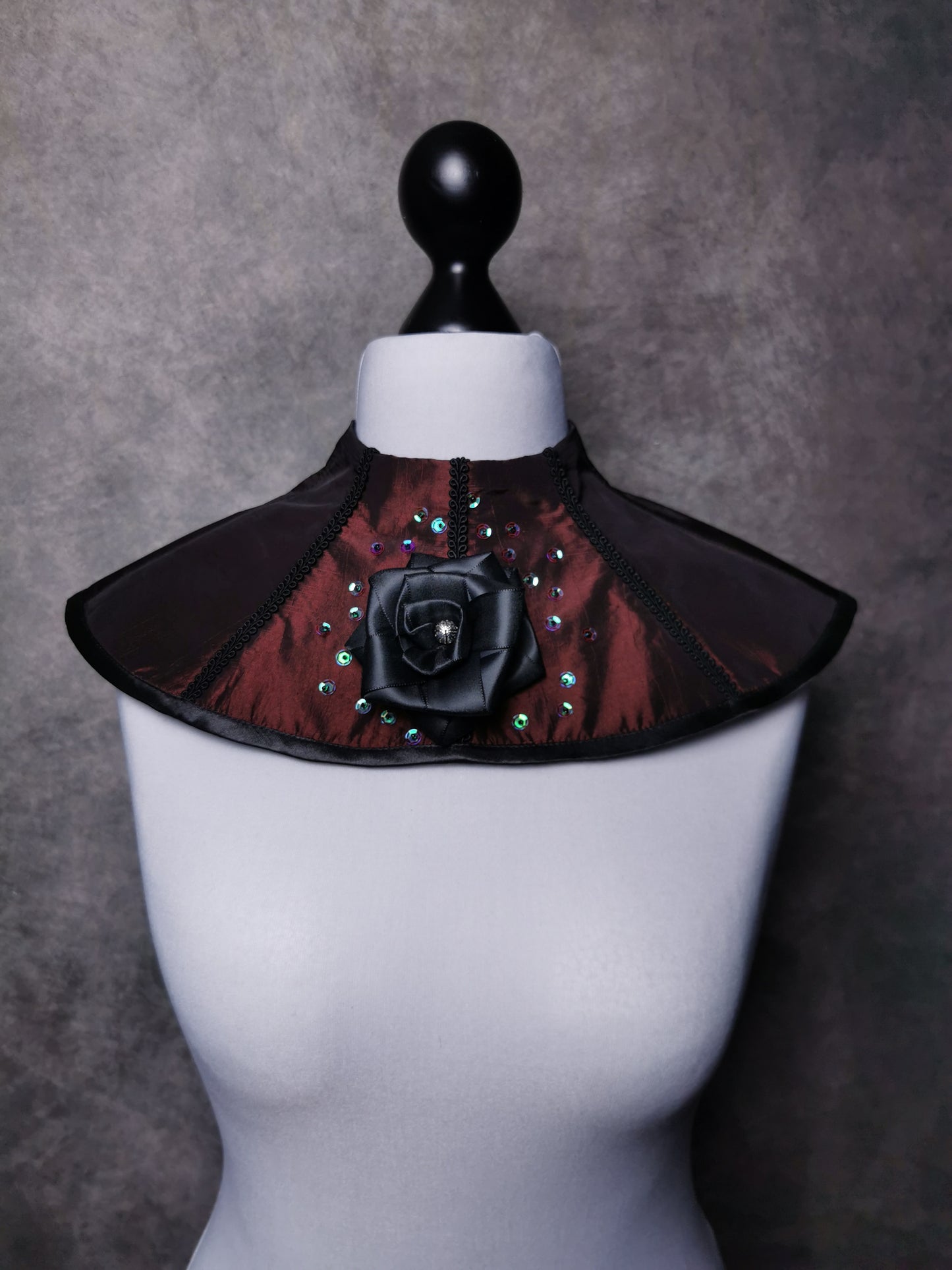 "Black Rose" Kragen (S/S 2023) Unikat Einheitsgröße
