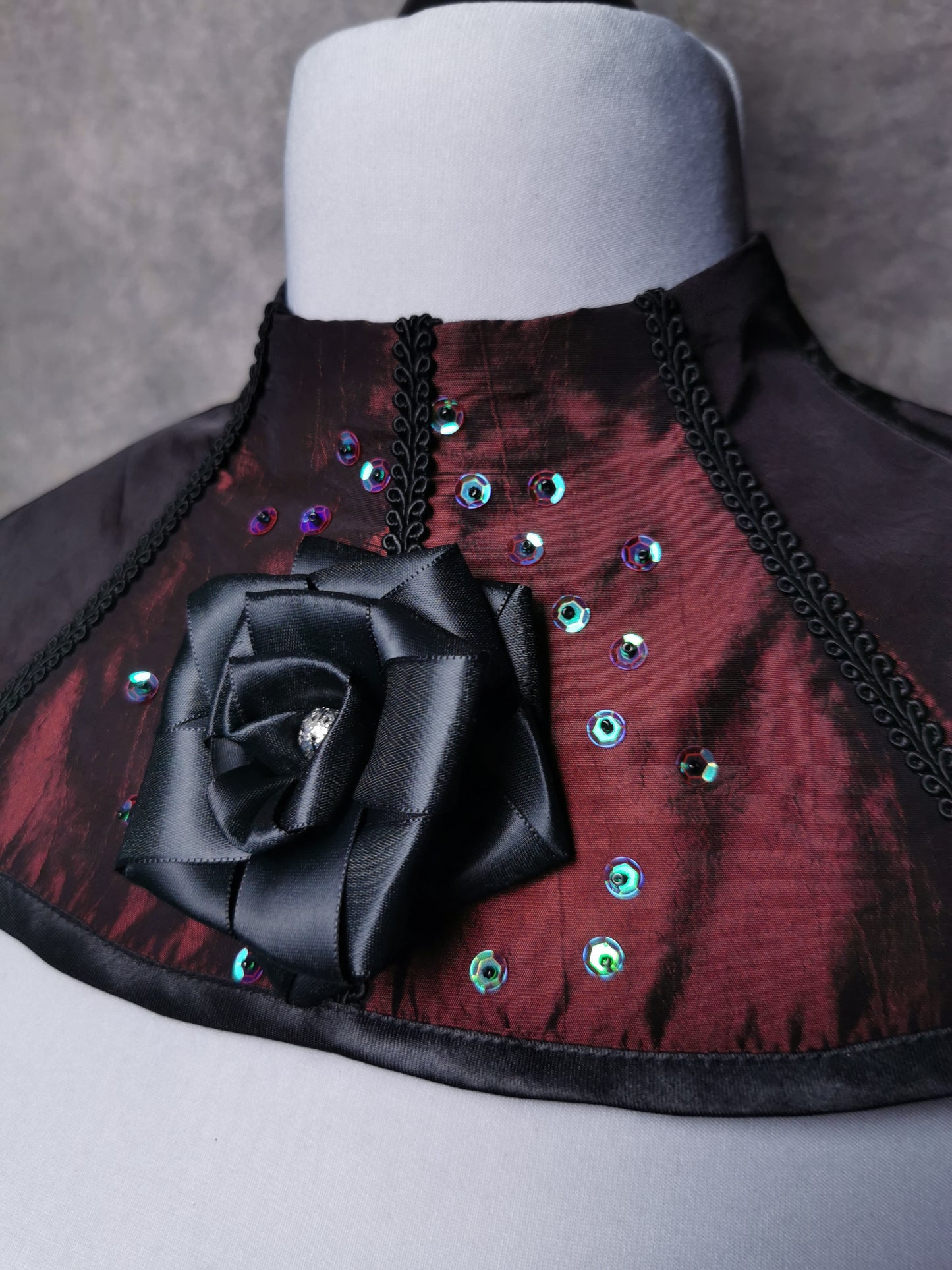 "Black Rose" Kragen (S/S 2023) Unikat Einheitsgröße