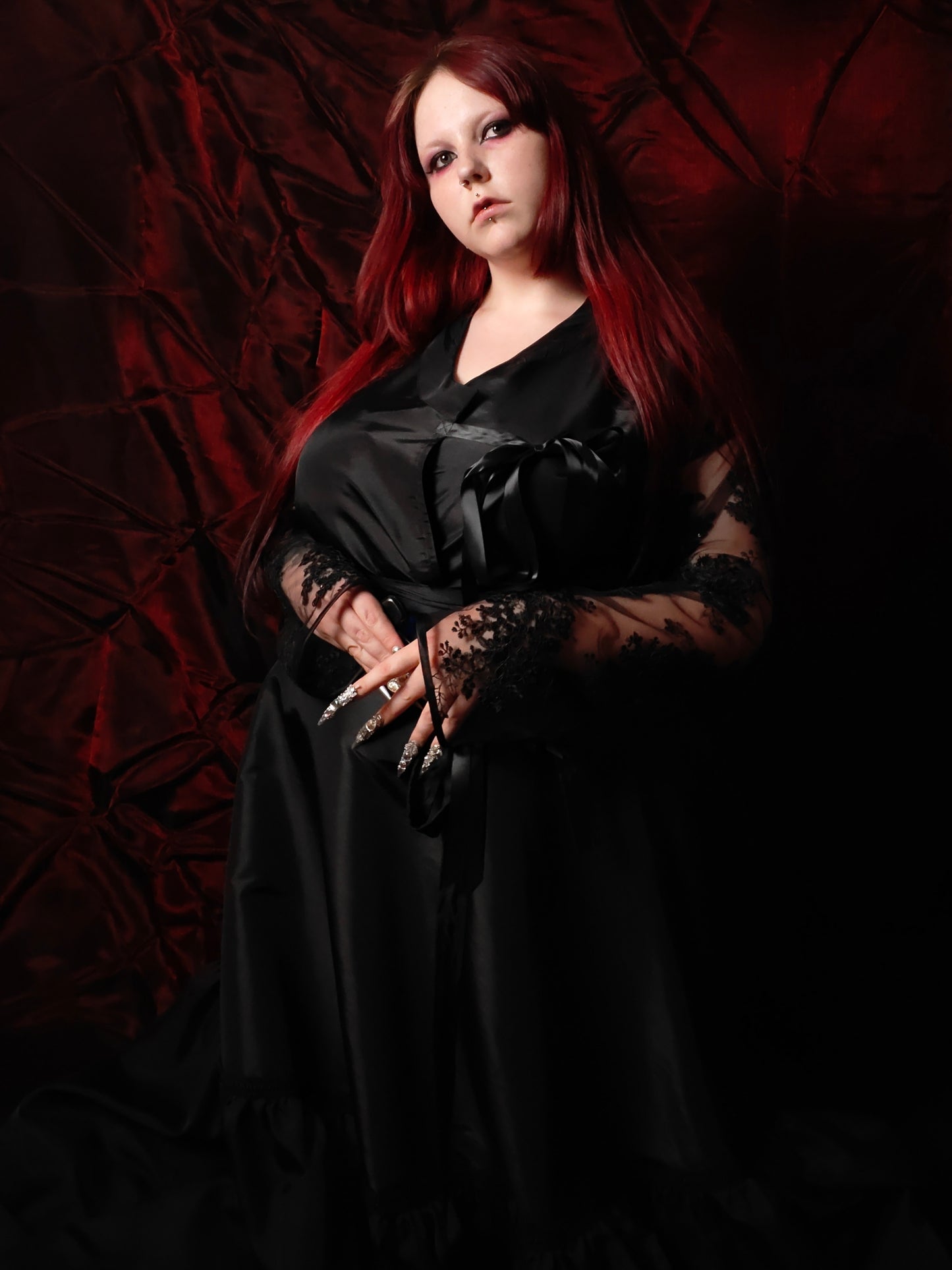 "Midnight Crush" Bluse (F/W 2023) Unikat Gr.44