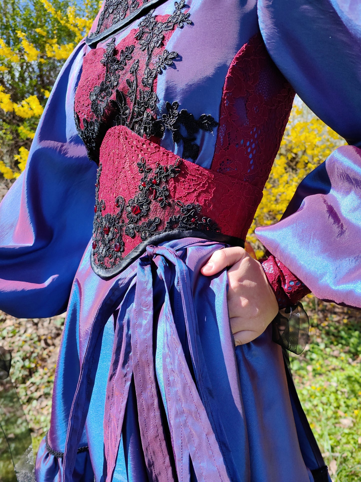 "Bloodmoon" Wickelkleid (F/W 2023) Unikat Gr.38/40