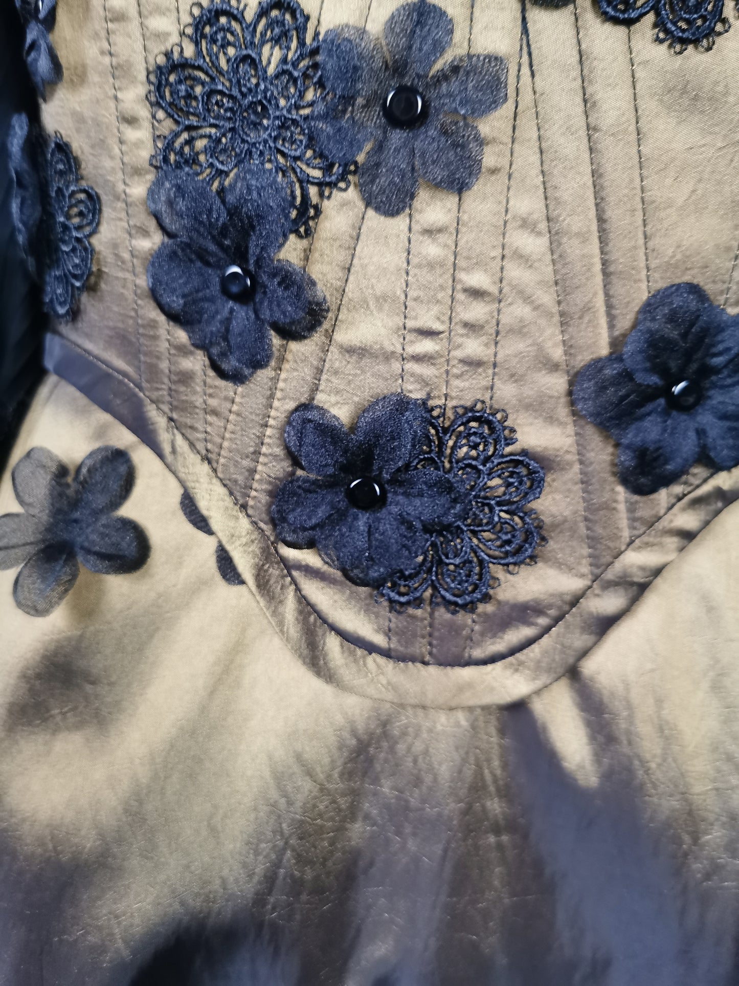 "Black Rose" Unterbrust-Corsage (S/S 2023) Unikat Gr. 34