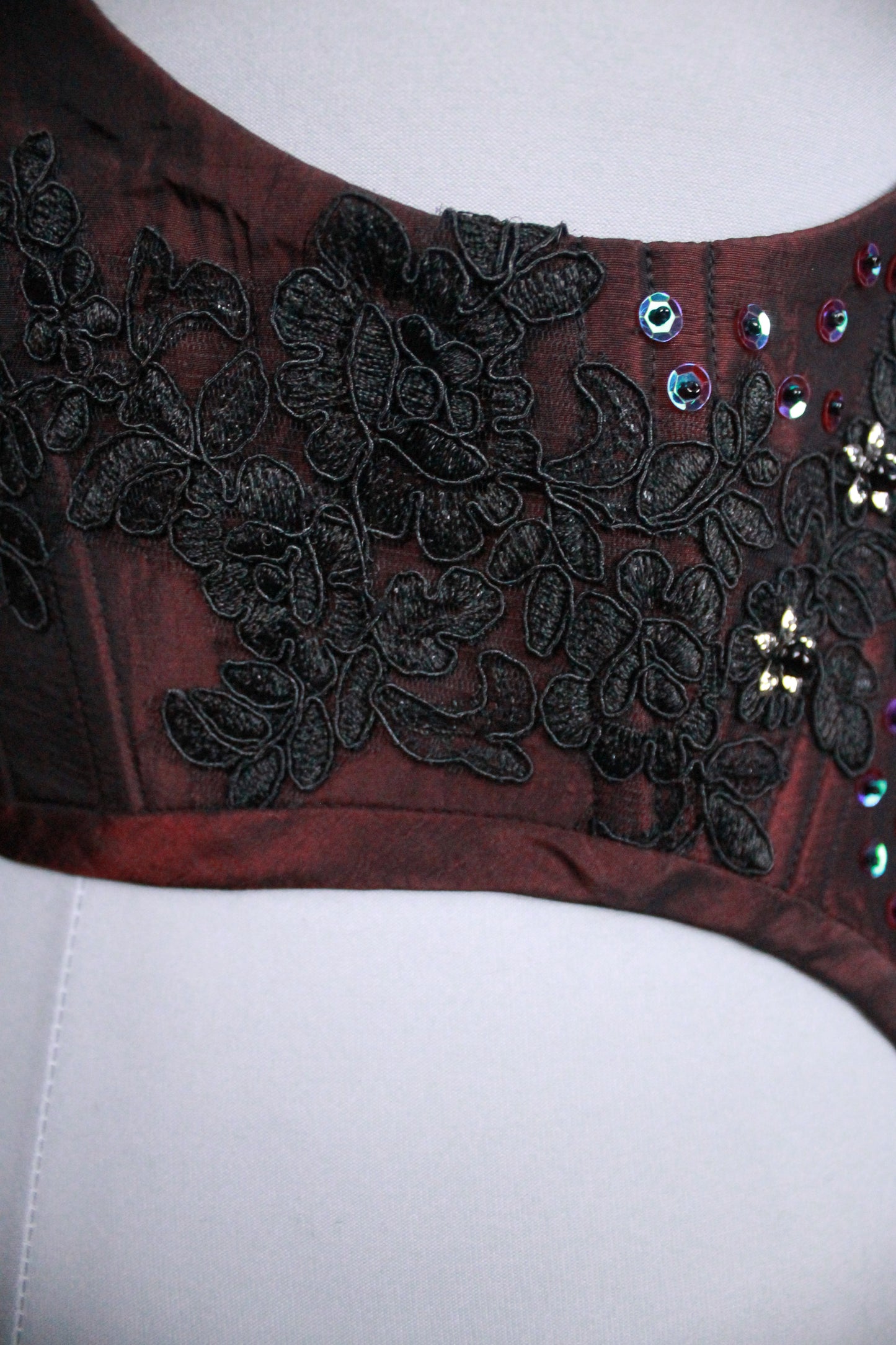 "Black Rose" Unterbrust-Corsage (S/S 2023) Unikat Gr. 46
