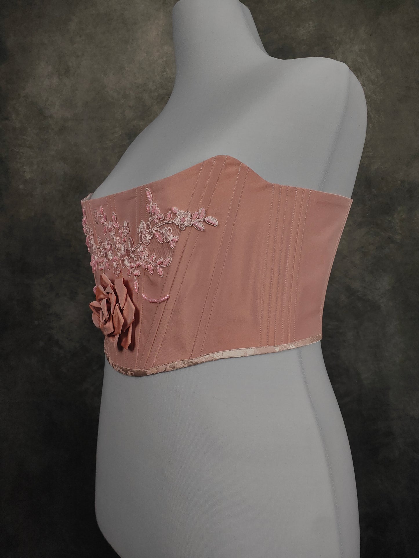 "Sakura Dreams" Halbbrust-Corsage (S/S 2024) Unikat Gr.46