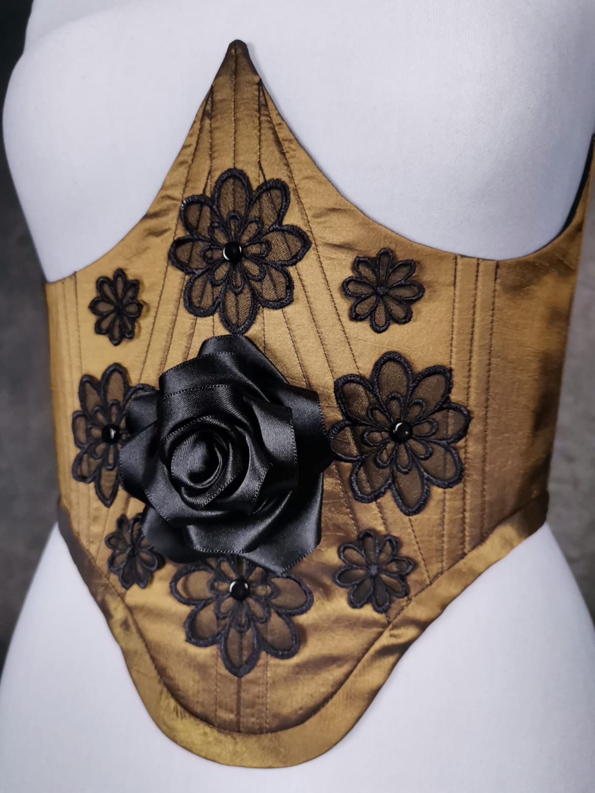 "Black Rose" underbust corsage (S/S 2023) unique size. 42-44