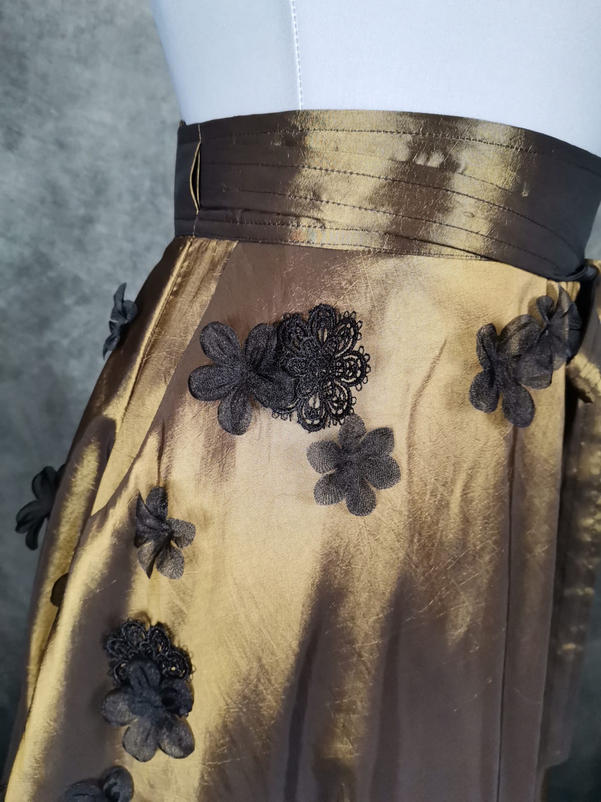 "Black Rose" wrap skirt (S/S 2023) unique size 38-44