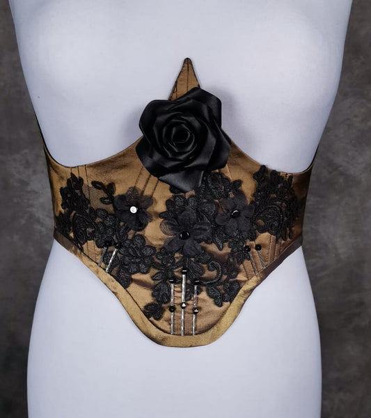 "Black Rose" underbust corsage (S/S 2023) unique size. 48-50