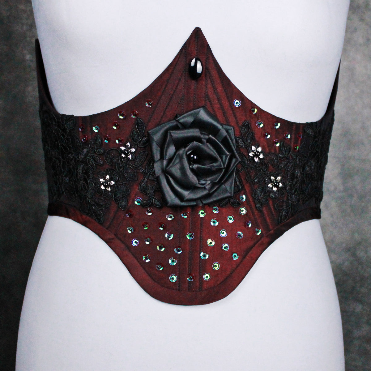 "Black Rose" underbust corsage (S/S 2023) unique size. 46-48